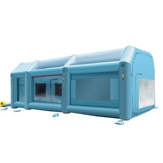 Cabina de Pintura Inflable Portátil, 609.6 x 304.8 x 249.9 cm Cabina de Pulverización Inflable, Carpa de Pintura para Autos con Sistema de Filtro de Aire y 2 Ventiladores, Carpa de Pulverización I...
