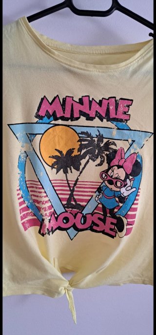 Camiseta Minnie Mouse Disney Amarilla