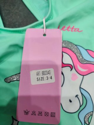 Costume da bagno unicorno tg 3/4 anni