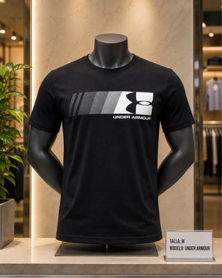 Camiseta Under Armour Logo Talla M Hombre Negra