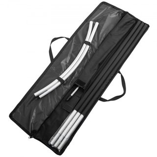 Polo de Bandera Publicitaria, 12 x Paquetes de Bandera de Pluma con Punta de Tierra, Conjuntos de Polo de Bandera Sin Viento de 16 pies con Estaca de Montaje en Tierra, Kit de Polo de Bandera Swoo...
