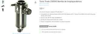 Bomba limpiaparabrisas Taros Trade 238343