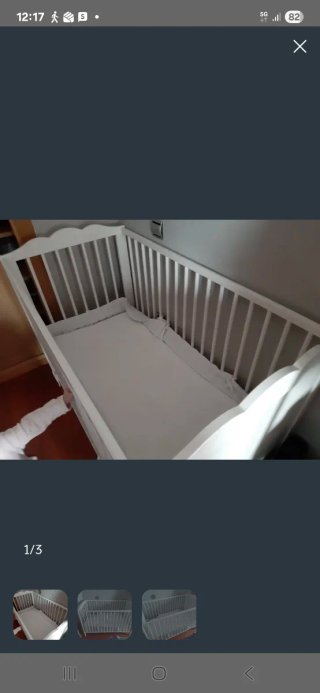 Cuna de bebé blanca