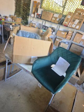 Juego 2 Sillas Comedor Terciopelo Verde
