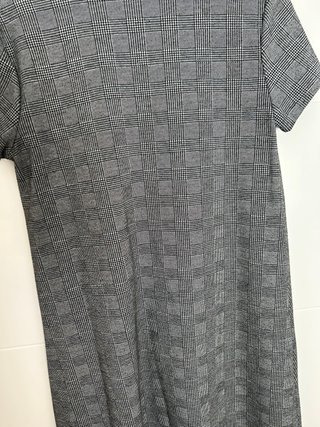 Vestido gris cuadros T. L