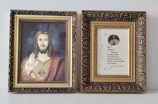 Marco Dorado con Lámina Religiosa
