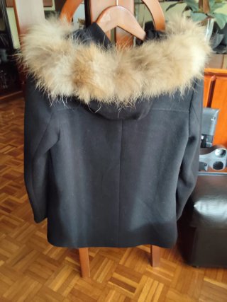 Abrigo Pinko Lana Negro Talla M