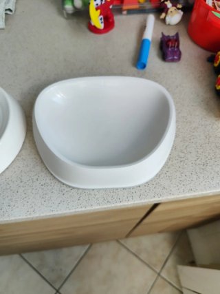 Set 3 Ciotole Cibo Gatti Bianco