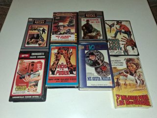 Lote 7 VHS Películas Western y Acción