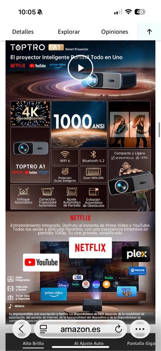Proyector Toptro A1 NUEVO