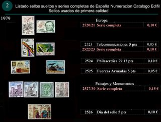 Sellos Año 1979 Completo y sueltos Usados España