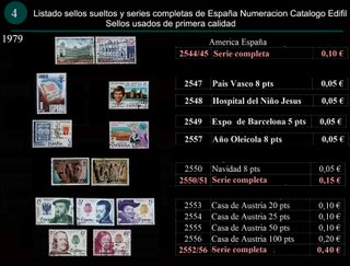 Sellos Año 1979 Completo y sueltos Usados España