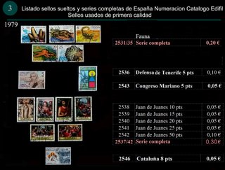 Sellos Año 1979 Completo y sueltos Usados España
