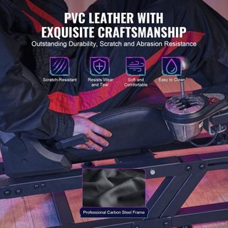Soporte de Volante de Carreras para Logitech G923/G920/G29, Cockpit de Simulador de Conducción de Acero de Alta Resistencia - Thrustmaster T248P, Altura del Soporte del Volante Ajustable y Ángulo ...