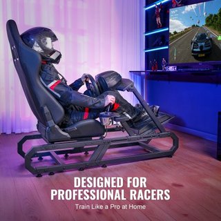 Soporte de Volante de Carreras para Logitech G923/G920/G29, Cockpit de Simulador de Conducción de Acero de Alta Resistencia - Thrustmaster T248P, Altura del Soporte del Volante Ajustable y Ángulo ...