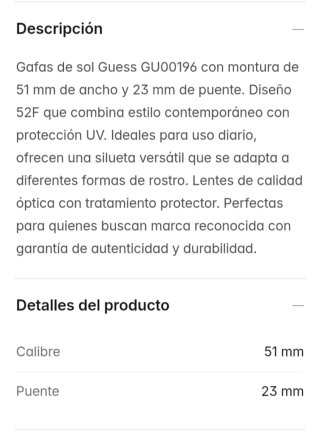Gafas de sol Guess mujer sin estrenar