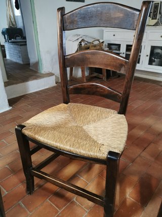 Sillas de haya con asiento de enea