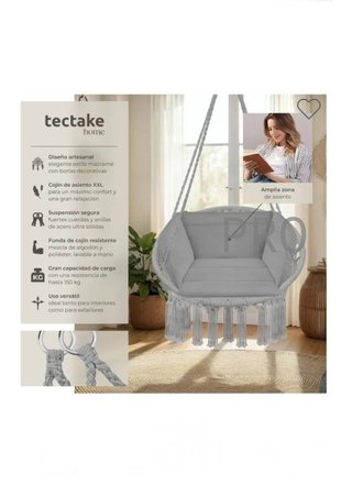 Silla colgante GRACIA gris