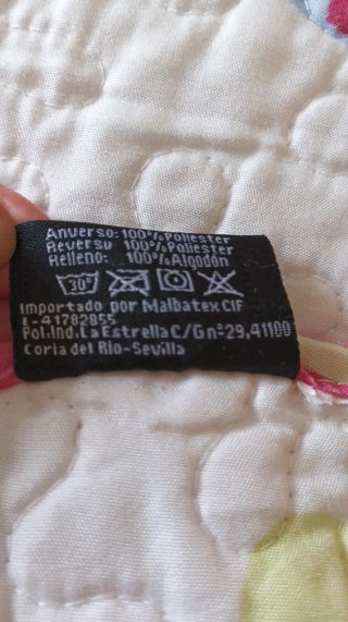 Dos colchas bouti infantil reversible hecha en Esp