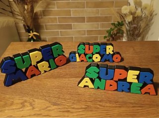 Letrero Super Mario Personalizado