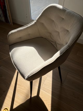 6 Sillas Comedor Tela Zilen Blanco Roto
