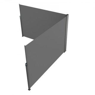 Toldo Lateral Retráctil, Pantalla de Privacidad Exterior de 79''x 236'', Pantalla de Patio Retráctil Impermeable de Poliéster de 180g, Pantalla de Viento Divisoria de Habitaciones UV 30+ para Pati...