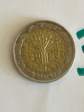 Moneda 2 Euros Francia 2001