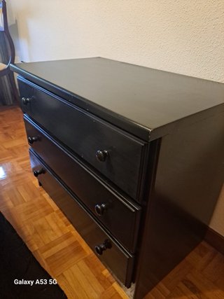 Cómoda de 3 cajones de madera