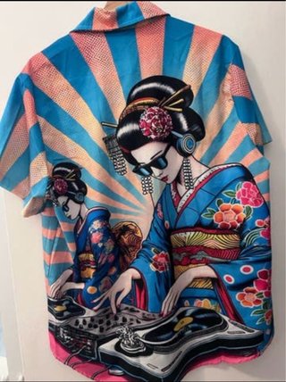 Camicia uomo fantasia geishe