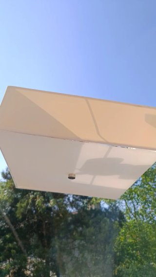 Lámpara de techo cuadrada beige