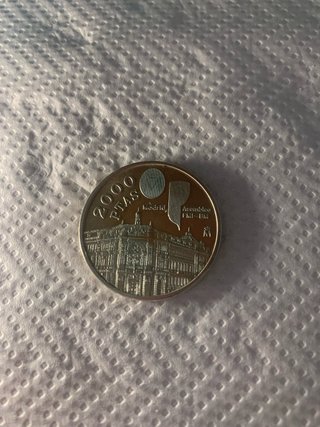 Moneda plata 2000  pesetas conmemorativa
