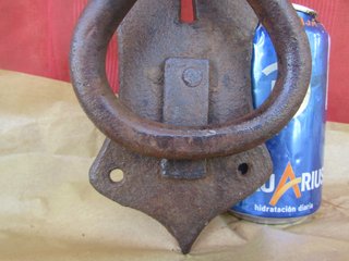 Tirador llamador antiguo hierro forja 2 piezas