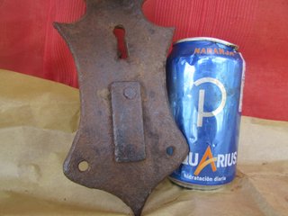 Tirador llamador antiguo hierro forja 2 piezas