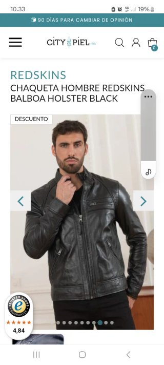 Chaqueta de cuero Redskins Talla L