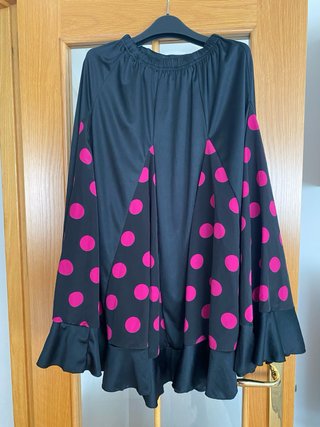 Falda flamenca y mantoncillo lunares talla S