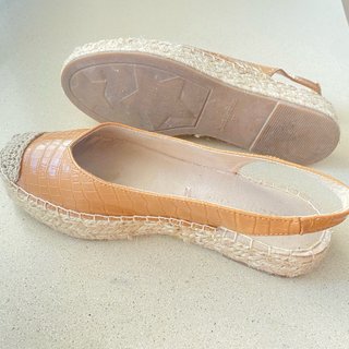 Zapatillas esparto marrón con tira