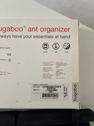 Bugaboo Ant Organizador Bolso Negro