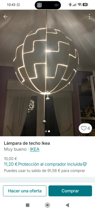 Lámpara de techo Ikea