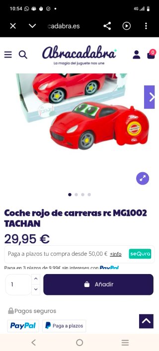 Coche teledirigido infantil rojo