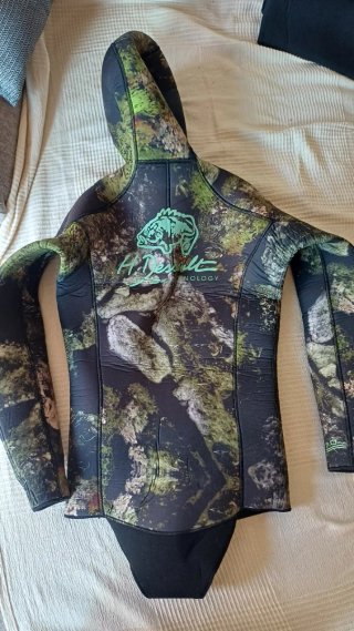 Traje de neopreno pesca camuflaje 7-5mm