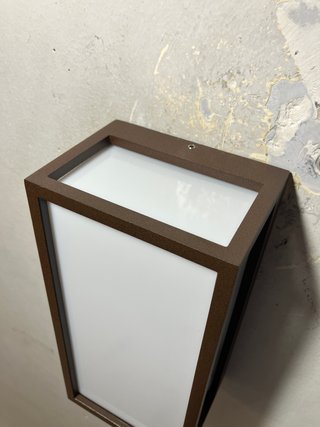 Lampada parete rettangolare alluminio marrone IP54