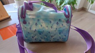 Bolso infantil neceser Disney morado y turquesa