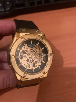 Reloj Emporio Watch Dorado Esqueleto