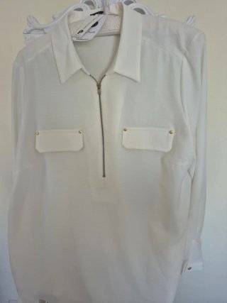 Blusón Poncho Talla 46 Crudo Sin Estrenar