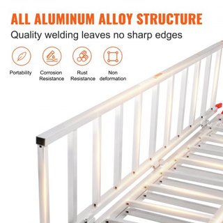 Rampas de Aluminio, 1500 lbs, Rampas Plegables de Tres Pliegues con Correas de Carga, Rampa de Carga Plegable para Motocicleta, Tractor, ATV/UTV, Camiones, Cortacésped, Quitanieves, 77"L x 54"W, 1 Pc