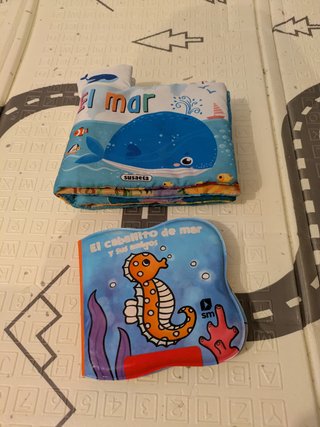 Pack 2 libros para bebé sobre el mar (1 para baño)