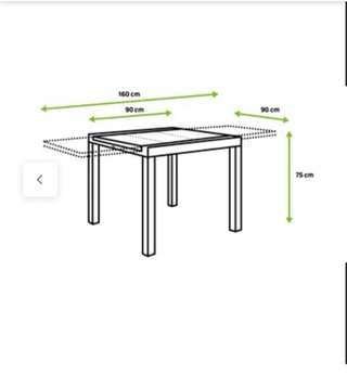 Mesa extensible y 4 Sillas Exterior
