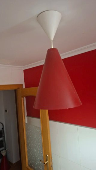 NEGOCIABLE Lámparas colgantes cocina roja y blan