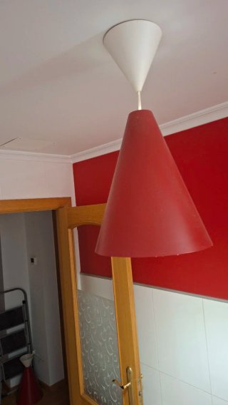 NEGOCIABLE Lámparas colgantes cocina roja y blan