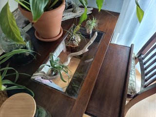 Escritorio Banak madera y cristal con silla